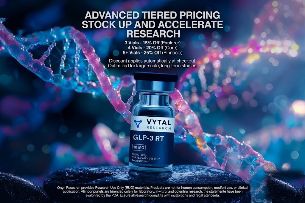 VYTAL Research advanced tiered pricing — GLP-3 RT 10mg research vial